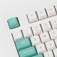 Green White 104+45 CSA Profile PBT Doubleshot Keycap Set Cherry MX Mechanical Gaming Keyboard